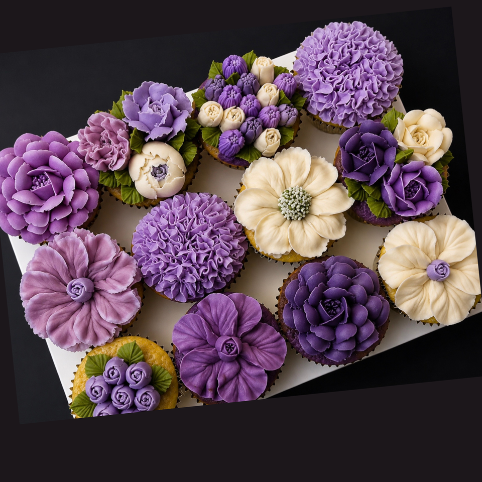 Couture Floral Cupcakes