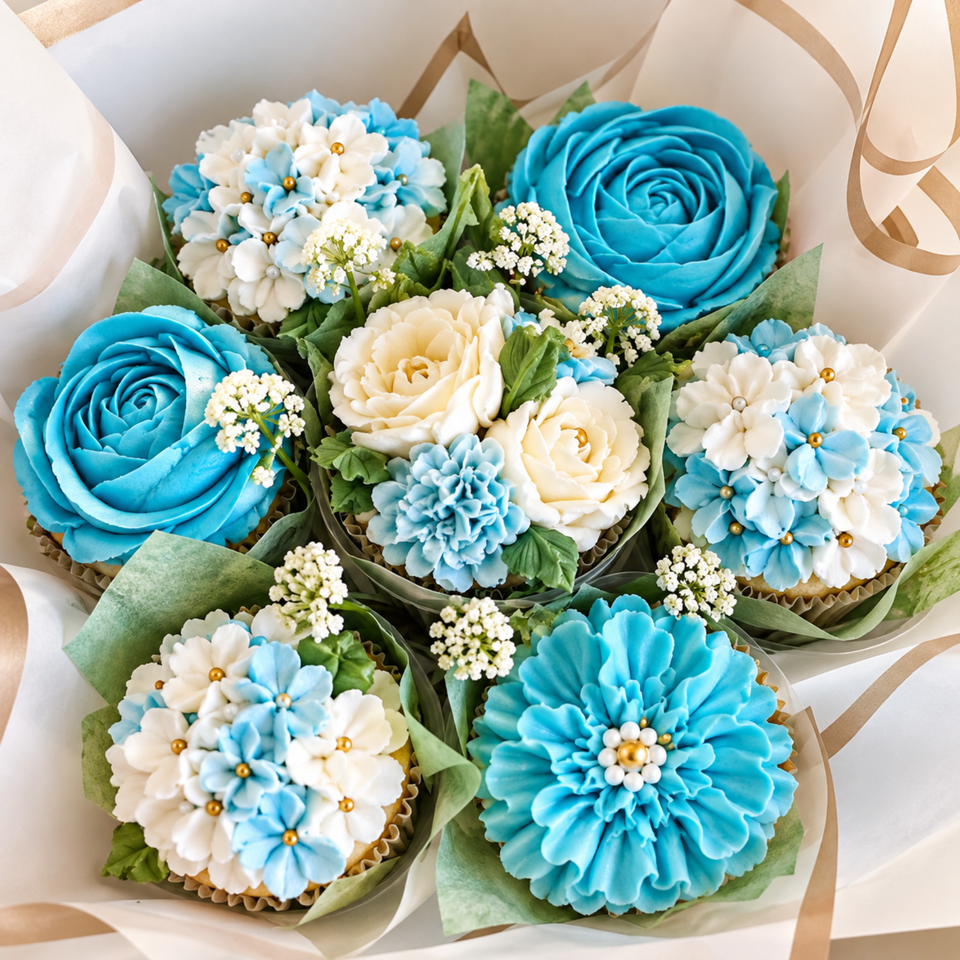 Luxury Floral Cupcake Bouquets