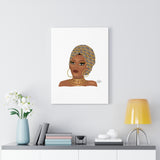 Luxury Afro Woman Canvas Gallery Wraps