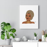 Luxury Afro Woman Canvas Gallery Wraps