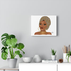 Luxury Afro Woman Canvas Gallery Wraps