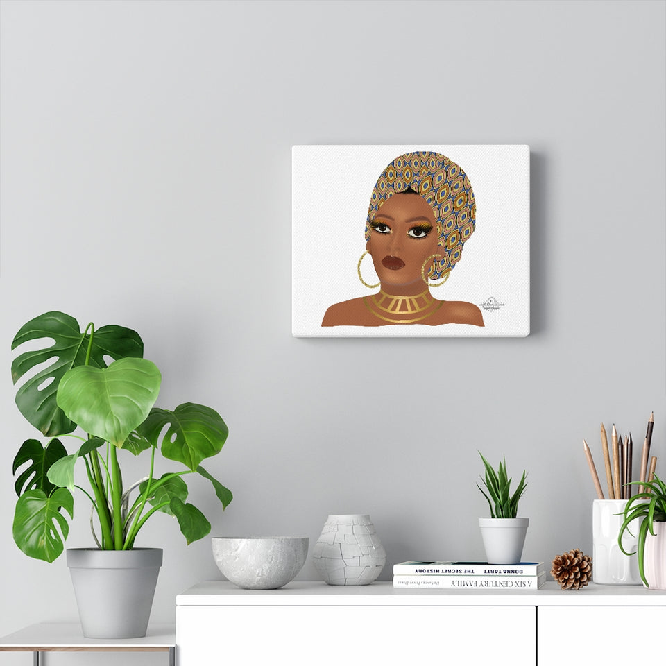 Luxury Afro Woman Canvas Gallery Wraps