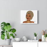 Luxury Afro Woman Canvas Gallery Wraps