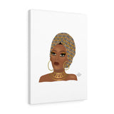 Luxury Afro Woman Canvas Gallery Wraps