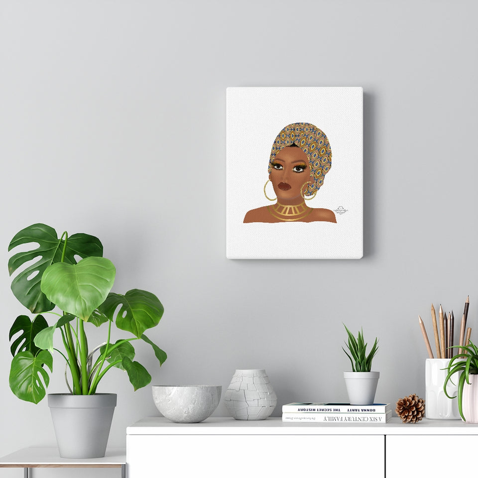 Luxury Afro Woman Canvas Gallery Wraps